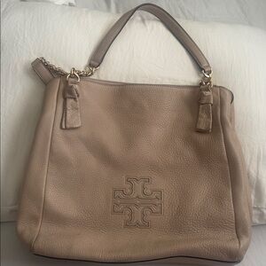 Tory Burch Beige Leather Tote